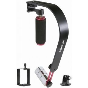 Polaroid Steady Video Action Stabilizer System For GoPro, Smartphones, Small SLRs, Cameras & Camcorders - Includes Tripod, GoPro, Smartphone Mounts