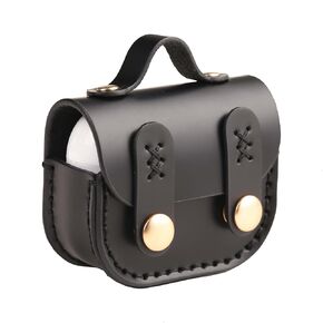 for Apple Airpods Pro 2 Case Cover with Lock - Handmade for Apple Airpods Pro 2nd Generation Case Cover Leather - Black