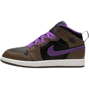 Nike Jordan 1 Mid SE Little Kids' Shoes (FJ3467-160, White/Dune Red/Sail/Lobster) Size 1.5