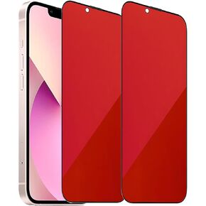 2 Pack Anti-Blue Privacy Tempered Glass for iPhone 13 Pro/iPhone 13 / iPhone 14 Anti-Spy Screen Protector Film Gradient Colorful 6.1 inch