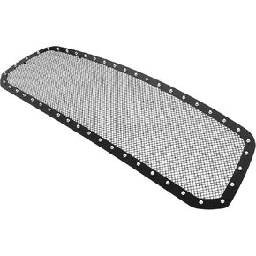 APS Premium Stainless Steel Black Rivet Stud Mesh Grille with Shell Compatible with Ram 1500 2013-2018 & 19-21 Ram 1500 Classic Main Upper N19-P6895LD