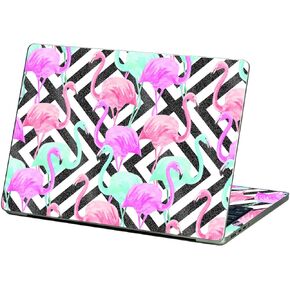 MightySkins Glossy Glitter Skin Compatible with Apple MacBook Air 13.6" M2 (2022) - Pop Flamingo | Protective, Durable High-Gloss Glitter Finish | Easy to Apply and Change Styles | Made in The USA