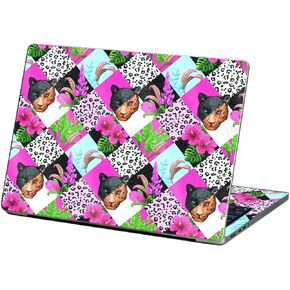 MightySkins Glossy Glitter Skin Compatible with Apple MacBook Air 13.6" M2 (2022) - Cat Tile | Protective, Durable High-Gloss Glitter Finish | Easy to Apply and Change Styles | Made in The USA