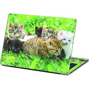 MightySkins Glossy Glitter Skin Compatible With Apple MacBook Air 13.6" M2 (2022) - Field Of Kittens | Protective, Durable High-Gloss Glitter Finish | Easy To Apply and Change Styles | Made in the USA