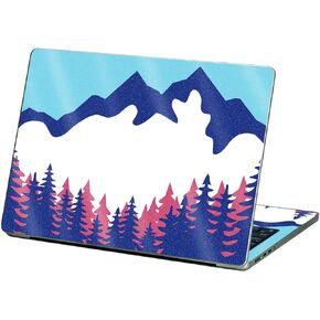 MightySkins Glossy Glitter Skin Compatible with Apple MacBook Air 13.6" M2 (2022) - Winter Scape | Protective, Durable High-Gloss Glitter Finish | Easy to Apply and Change Styles | Made in The USA
