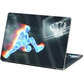 MightySkins Glossy Glitter Skin Compatible with Apple MacBook Air 13.6" M2 (2022) - Glow Basketball | Protective Durable High-Gloss Glitter Finish | Easy to Apply and Change Styles | Made in The USA