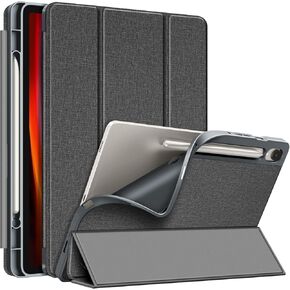 Fintie Slim Case for Samsung Galaxy Tab S9 11 Inch 2023 Model (SM-X710/X716B/X718U) with Built-in S Pen Holder, Soft TPU Smart Stand Back Cover Auto Wake/Sleep Feature, Black