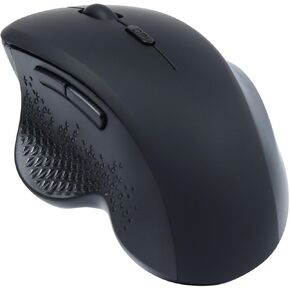 Ergonomic Wireless Vertical Mouse, Dual-Mode (2.4G USB + BT) 3 Adjustable DPI (800-1200-1600) 6 Buttons Upright Cordless Optical Mice for PC Computer Laptop Windows iOS Android - Right Hand (Black)