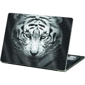 MightySkins Glossy Glitter Skin Compatible with Apple MacBook Air 13.6" M2 (2022) - Mono Tiger | Protective, Durable High-Gloss Glitter Finish | Easy to Apply and Change Styles | Made in The USA