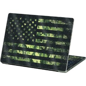 MightySkins Glossy Glitter Skin Compatible with Apple MacBook Air 13.6" M2 (2022) - American Camo | Protective, Durable High-Gloss Glitter Finish | Easy to Apply and Change Styles | Made in The USA