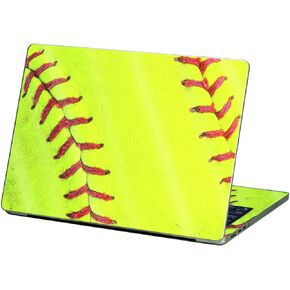 MightySkins Glossy Glitter Skin Compatible With Apple MacBook Air 13.6" M2 (2022) - Softball Closeup | Protective, Durable High-Gloss Glitter Finish | Easy To Apply and Change Styles | Made in the USA