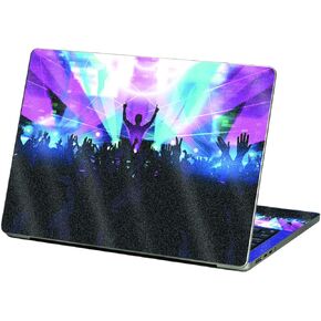 MightySkins Glossy Glitter Skin Compatible with Apple MacBook Air 13.6" M2 (2022) - Dj Festival | Protective, Durable High-Gloss Glitter Finish | Easy to Apply and Change Styles | Made in The USA