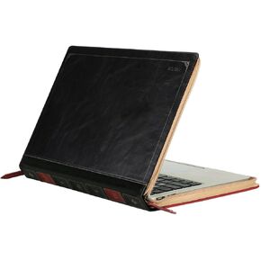 حافظة MOSISO متوافقة مع جهاز MacBook Air 15 بوصة M3 A3114 M2 A2941 2023 2024/Pro مقاس 15 بوصة A1990 A1707 2019-2016، حافظة كمبيوتر محمول من جلد البولي يوريثان، حافظة حماية بسحاب عتيق، بني