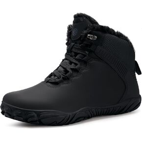 Womens Mens Barefoot Boots Shoes | Waterproof Winter Snow Boots | Warm Ankle Booties with Arch Support | Wide Width Work Boots | Zero Drop Sole |