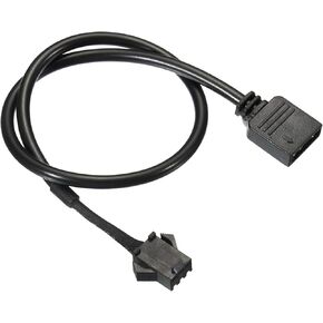 PATIKIL 3 Pin 5V 30cm Long Computer Motherboard Interface to SM3P Female Extension Cable, Power Adapter Plastic Metal for RGB Fans LED Strips, Black