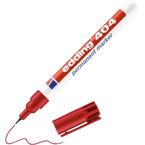 edding 404 permanent marker - black - 1 pen - fine round nib 0.75 mm - waterproof, quick-drying, smear-proof pens - for cardboard, plastic, wood, metal, glass and fabric in Saudi Arabia
