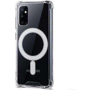 Galaxy A54 5G Case Magnetic [Support Magsafe Charger] Wireless Anti-Scratch Shockproof Matte Clear Full Camera Protection Slim Thin Phone Cover Case for Samsung Galaxy A54 5G 6.4"-Black