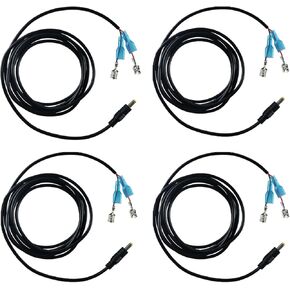 4 Pcs Trail Camera Power Cord 79-inch/2M DC External Power Cable, Compatible with 4.0×1.7mm DC Plug