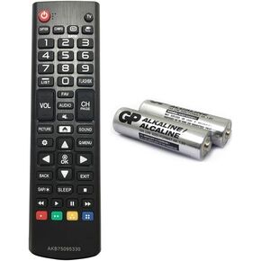 AKB75095330 Replacement Remote for lg tv 28LJ400B 32LJ500B 28MT42DF 43LJ5000 43LJ500M 24LH4830 28LJ430B 32LJ500 32LJ500UB 24LJ4840 28LJ400BPU 47LN5400 49LJ5100 with GP Alkaline 2 Batteries
