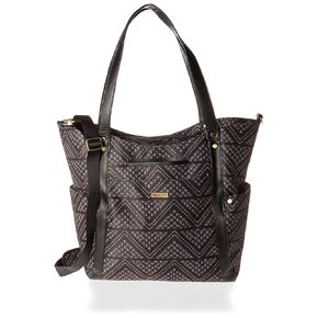 JJ Cole Bucket Tote Diaper Bag, Black Aztec