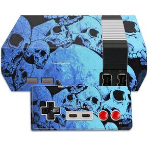 MightySkins Skin Compatible with Nintendo NES Classic Edition wrap Cover Sticker Skins Blue Skulls