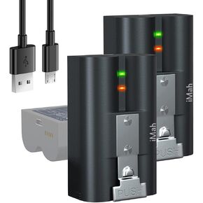 بطارية كاميرا بديلة من iMah مع كابل شحن متوافق مع كاميرا Ring 2/3/4، وكاميرا Spotlight وبطارية Stick Up Cam 5F53E9 V4، عبوتان in Kuwait