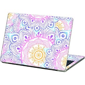 MightySkins Glossy Glitter Skin Compatible with Apple MacBook Air 13.6" M2 (2022) - Vibrant Mandala | Protective Durable High-Gloss Glitter Finish | Easy to Apply and Change Styles | Made in The USA