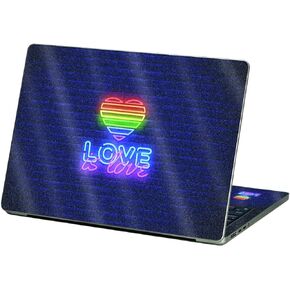 MightySkins Glossy Glitter Skin Compatible with Apple MacBook Air 13.6" M2 (2022) - Love is Love | Protective, Durable High-Gloss Glitter Finish | Easy to Apply and Change Styles | Made in The USA