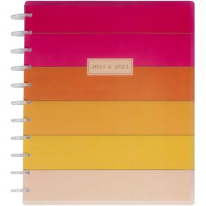 Happy Planner Disc Bound 12 Month Academic Planner, July 2024–June 2025 Daily to Monthly Planner, Big Size, Teacher Layout, Here We Go Again, 72 Pages, 2 Sticker Sheets, 8 1/2" x 11"