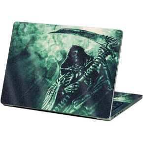 MightySkins Glossy Glitter Skin Compatible with Apple MacBook Air 13.6" M2 (2022) - Symbol of Death | Protective Durable High-Gloss Glitter Finish | Easy to Apply and Change Styles | Made in The USA