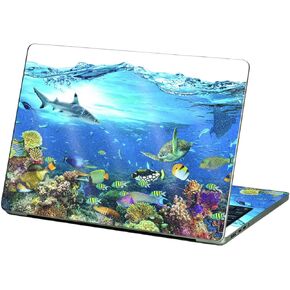 MightySkins Glossy Glitter Skin Compatible with Apple MacBook Air 13.6" M2 (2022) - Below The Waves | Protective Durable High-Gloss Glitter Finish | Easy to Apply and Change Styles | Made in The USA