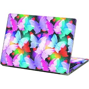 MightySkins Glossy Glitter Skin Compatible with Apple MacBook Air 13.6" M2 (2022) - Prismatic Butterflies Protective, Durable High-Gloss Glitter Finish Easy to Apply and Change Styles Made in The USA