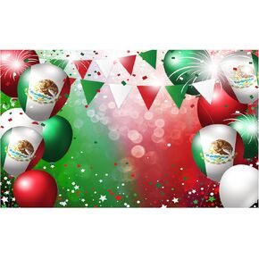 Allenjoy Mexican Independence Day Backdrop for Photography Pictures Viva Mexico Birthday Baby Shower Party Supplies Decorations Banner Photo Booth Props Photography Background