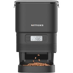 5L Automatic Cat Feeder - Auto Dog Feeder Easy to Use with Large Storage, Schedual Timed Pet Feeder Double Power Supply, Cat Food Dispenser for Dry Food,1-6 Meals Control, Easy Programmable