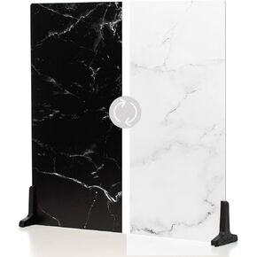 V-FLAT WORLD Duo Board Product Photography Backdrops - 2-Sided Background for Photography, Item & Food Photography Background - Includes 2 Legs & Mat - 24" x 24", White Gloss/White Matte
