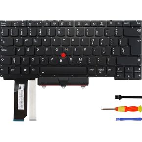 لوحة مفاتيح بديلة بإضاءة خلفية لجهاز Lenovo Thinkpad E14 Gen2/Gen3/Gen4 R14 Gen2/Gen3/Gen4 S3 Gen2/Gen3 تخطيط اللغة الإنجليزية الأمريكية