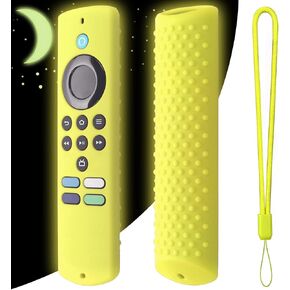 Silicone Case for Fire TV Stick Lite(2nd gen) 2021 Remote Control Cover for Alexa Voice Remote Lite Anti-Slid Shockproof Silicone Protective Cover Sleeve with Lanyard(Glow Green)