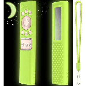 Silicone Cover for Samsung Solar TV Remote Control BN59 Series 2021, Light Weight Samsung Remote Cover Case Shockproof Silicone Sleeve(Luminous Green)