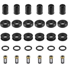 Fuel Injector Seal O Ring - Car O-Ring Rebuild Repair Kit - for Toyota 3VZE 3.0 V6 NBR Rubber Gray - 6 Sets