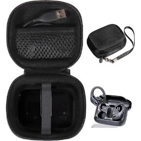 Alltravel Earbuds Case for Aptkdoe HD65 Wireless Earbuds 75hrs Bluetooth 5.3 Headphone Sport, 2024 Bluetooth Earbuds Stereo Deep Bass Over Ear Bud (Black)