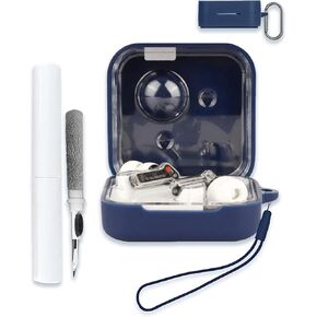Case Cover for Nothing Ear 2024 Wireless Earbuds with ChatGPT Integration,Full Protective Soft Silicone Skin Case Cover Shock-Absorbing Protective Case with Keychain,Lanyard and Cleaning Pen，Blue