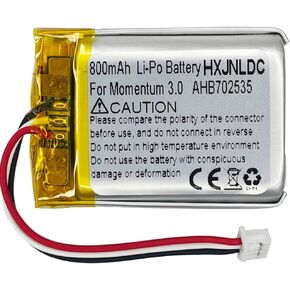 DC 3.7V 800mAh AHB702535PCT-01 Rechargeable Polymer Lithium Battery for Sennheiser Momentum 3.0 M3AEBT M3IETW Wireless Noise Cancelling Headphones Battery Replacement