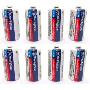 8X Westinghouse 2/3 AA Ni-Mh Battery Batteries Rechargeable 1.2 V Volt 150 mAh Reusable Chargeable by JL Missouri Parts