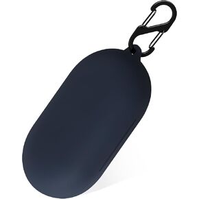 Geiomoo Silicone Case for Anker Soundcore V20i, Protective Cover with Carabiner (Black)