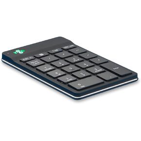 R-Go Number Pad Keyboard, Bluetooth Mini Numeric Keypad with LED Break Indicator, for Financial Accounting, Data Entry & Excel Spreadsheets, Rechargeble Wireless, White