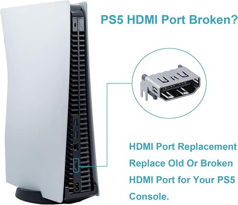 EMiEN 3 حزمة HDMI ميناء المقبس واجهة موصل استبدال لسوني بلاي ستيشن 5 PS5 مع مفكات T8H أدوات إصلاح in Kuwait