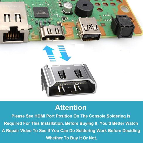 EMiEN 3 حزمة HDMI ميناء المقبس واجهة موصل استبدال لسوني بلاي ستيشن 5 PS5 مع مفكات T8H أدوات إصلاح in Kuwait