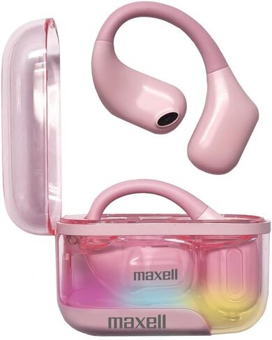 Maxell OWS Pro، خطافات أذن مفتوحة تعمل بالبلوتوث، وقت تشغيل يصل إلى 18 ساعة مع حافظة، استمع إلى العالم من حولك، صوت غامر، ألوان نابضة بالحياة in Saudi Arabia