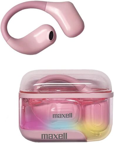 Maxell OWS Pro، خطافات أذن مفتوحة تعمل بالبلوتوث، وقت تشغيل يصل إلى 18 ساعة مع حافظة، استمع إلى العالم من حولك، صوت غامر، ألوان نابضة بالحياة in Saudi Arabia