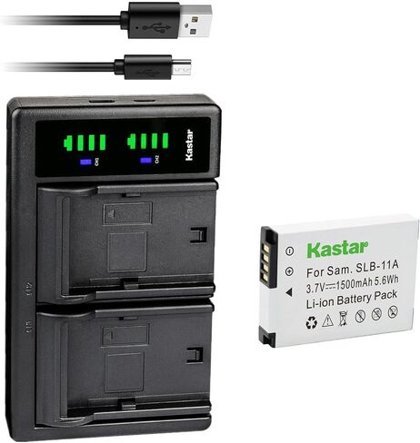 Kastar 4-Pack Battery and LTD2 USB Charger Replacement for Samsung SLB-11A SLB11A Battery, Samsung TL350, TL500, WB600, WB610, WB650, WB660, WB700, WB1000, WB2000, WB5000, WB5500 Digital Camera in Saudi Arabia
